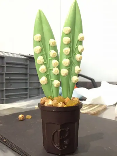 Brin de muguet en chocolat, moule sur mesure