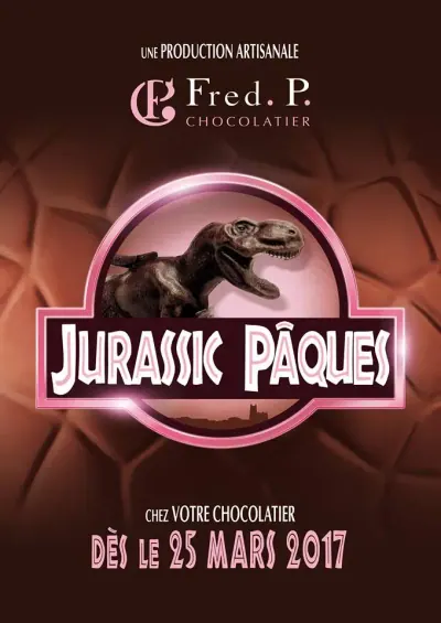 Plaque en chocolat « Jurassic Pâques »