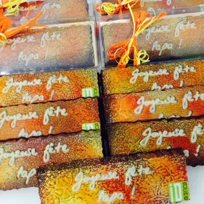 Tablette en chocolat « Joyeuses fêtes »